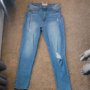 Altar'd State Distressed Blue Skinny Jeans